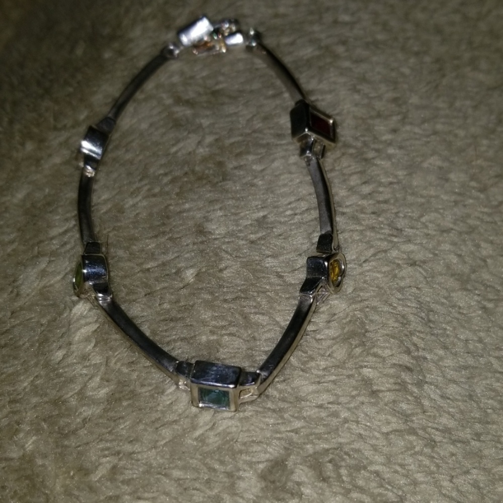 Multi color silver bracelet - Picture 2 of 7